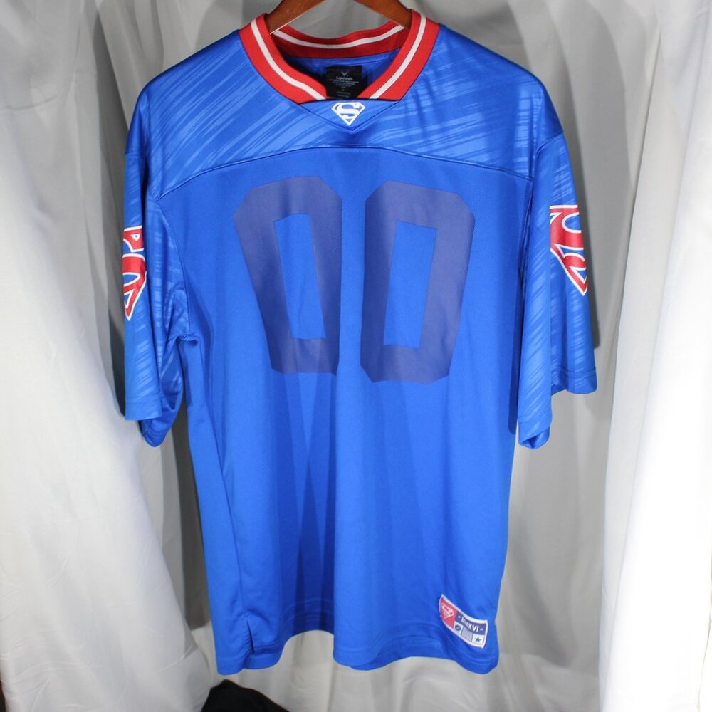 DC Comics Blue Superman #00 MMXVI Football Jersey - Size M